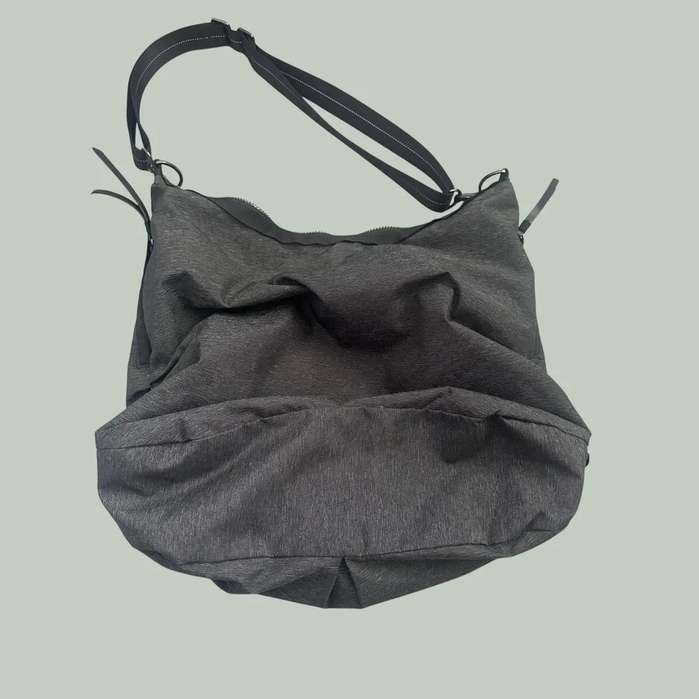 Lululemon Charcoal Grey Go Go Go Tote hobo Bag Adjustable Crossbody Gym Yoga O/S